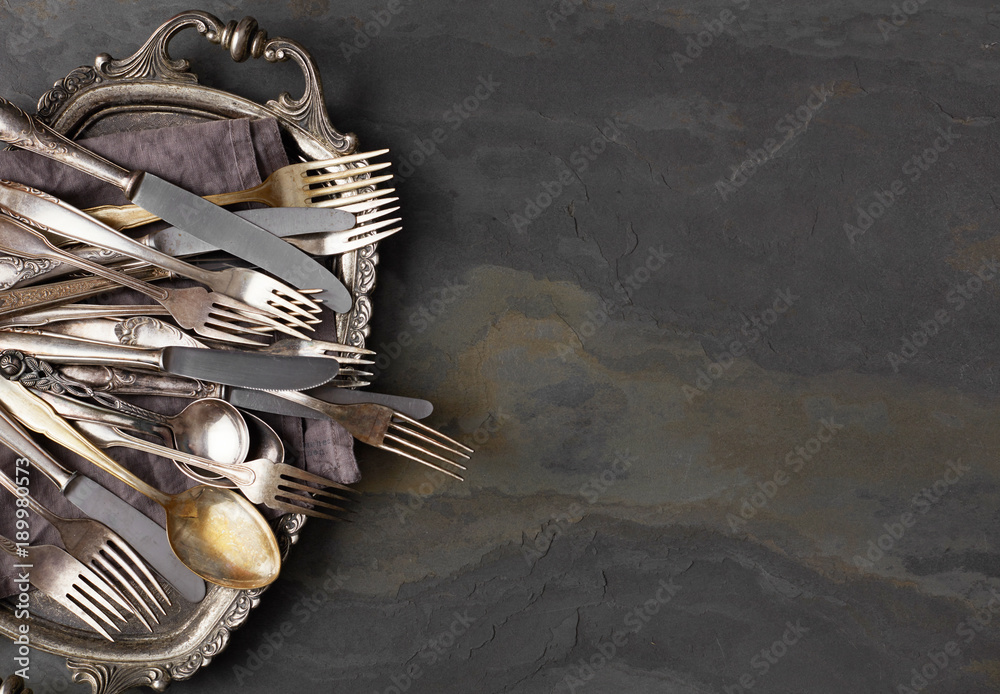 custom made wallpaper toronto digitalVintage silverware