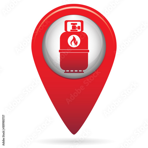Camping gas bottle icon. Flat icon isolated