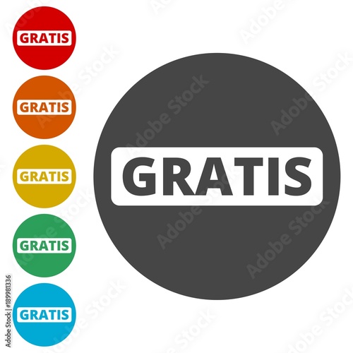 Gratis sign, icon, stamp 