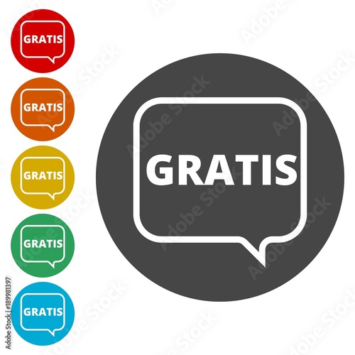 Gratis sign, icon, stamp 