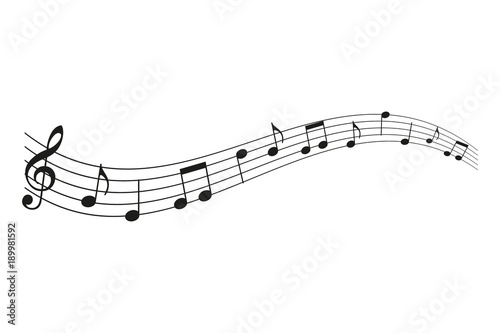 Music notes. Vector. photo