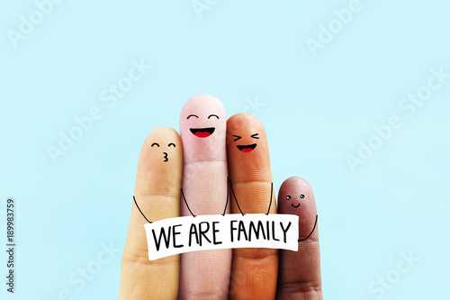 Stop racism icon. Motivational poster against racism and discrimination. Different races hold together. We are family photo