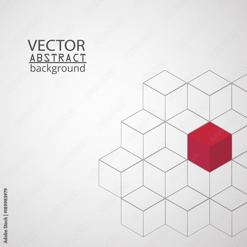 Vector illustration abstract geometry cube Vector illustration abstract geometry cube
