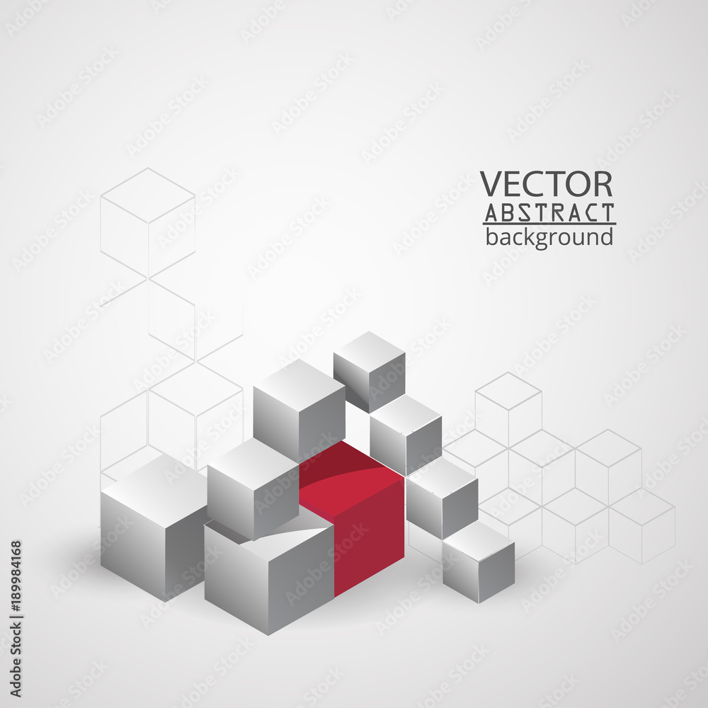 Vector illustration abstract geometry cube Vector illustration abstract geometry cube
