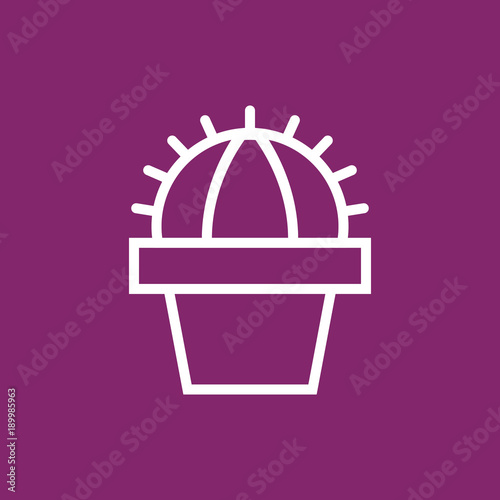 Kaktus - Icon, Symbol, Piktogramm, Bildmarke, grafisches Element - violett - Web, Druck - Vektor
