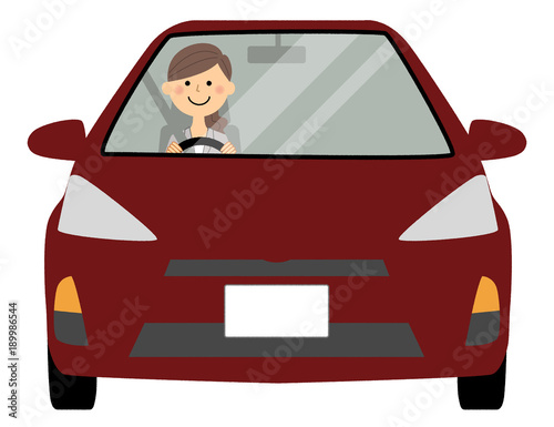 スーツの女性 マイカー通勤
