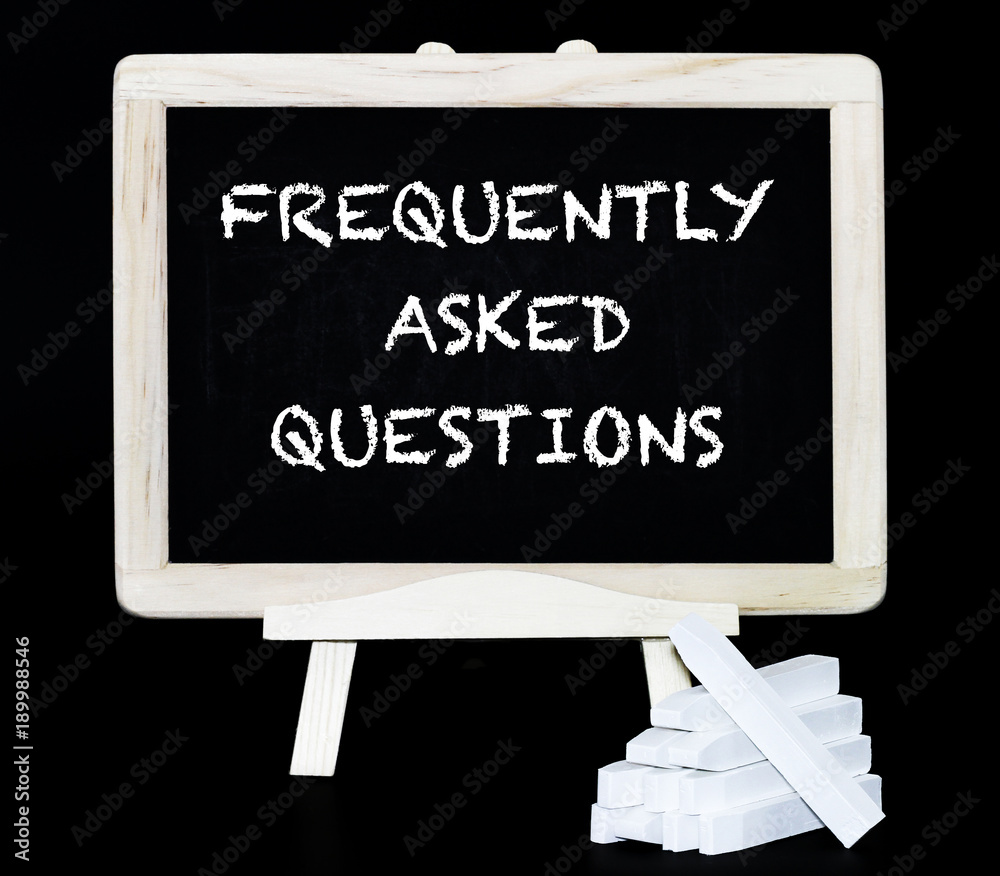 FAQ on a blackboard