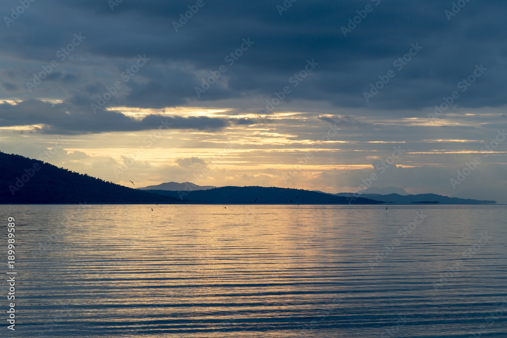 Fototapeta premium Seaside, sunset, landscape
