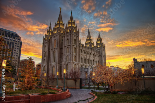 Obraz na płótnie Salt Lake City Sunset w salonie