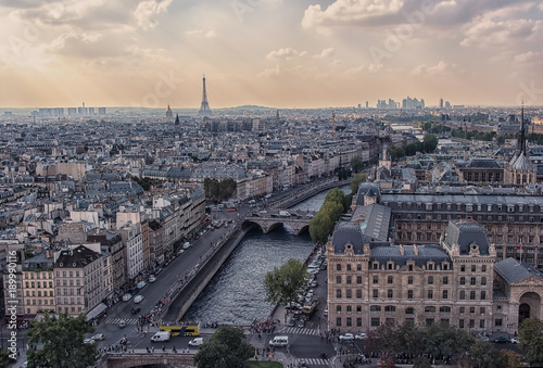 Paris viewed from Notre-Dame Cathedral © Stockbym