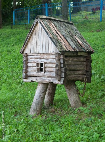Decorative small wooden hut for garden decoration © VPales