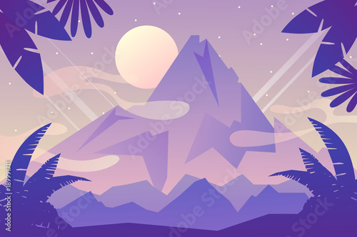 peak. vector mountain landscape