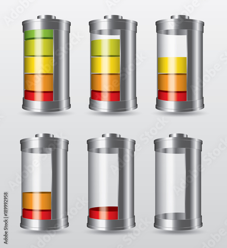 Batterie multicolore