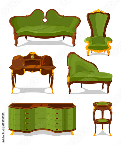 Retro old decorative furniture for living room