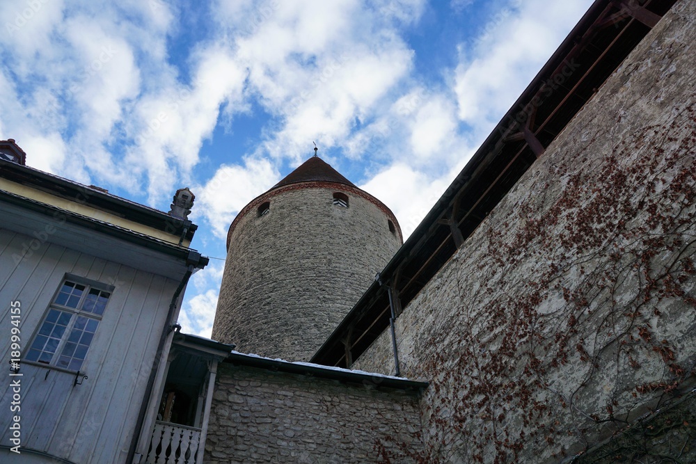 Burg in Bulle in Gruyere in der Schweiz