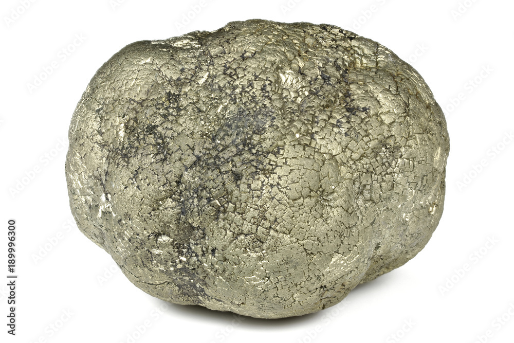 Obraz premium pyrite ball from Hohenems/ Austria isolated on white background