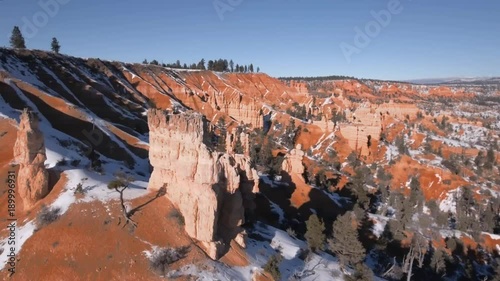 Aerial shot of the beautiful Bryce Canyon National Park photo