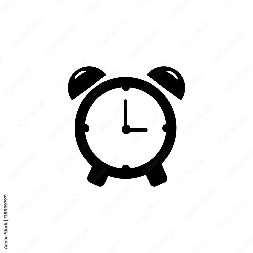 Alarm clock icon. Single high quality outline symbol of time for web design or mobile app. Thin line signs of timer for design logo, visit card, etc. Outline logo of stopwatch EPS