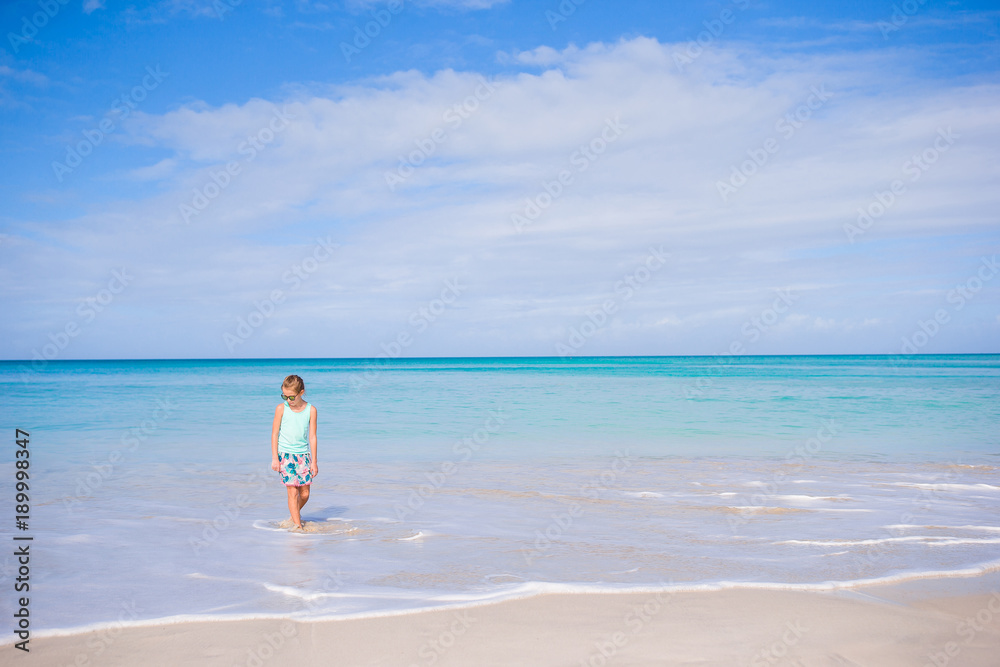 Adorable little girl on the beach