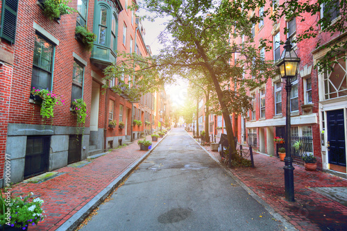 Boston typical houses in historic center photo