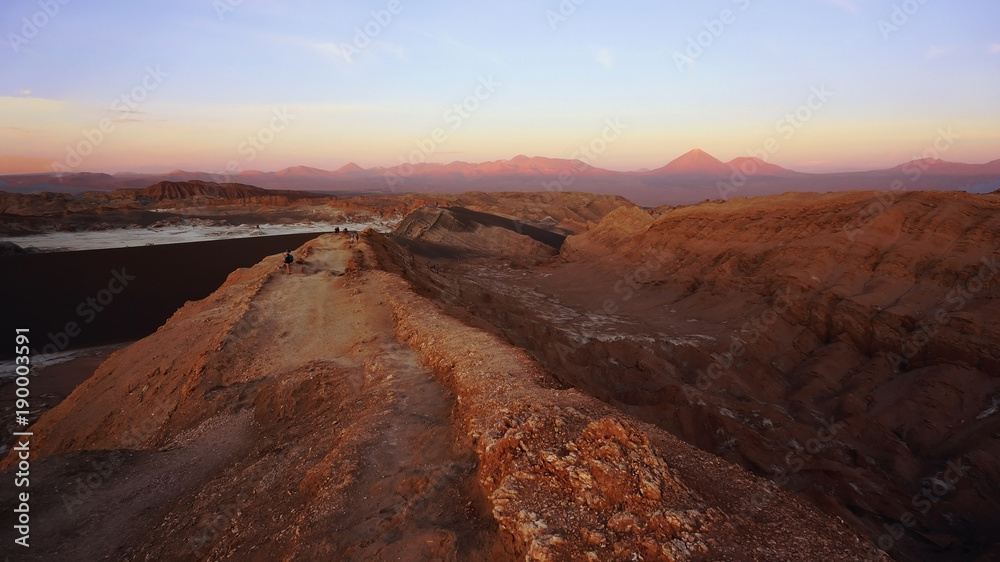 Valle de la Luna sunset tour, Moon Valley, west of San Pedro, Atacama desert, Chile