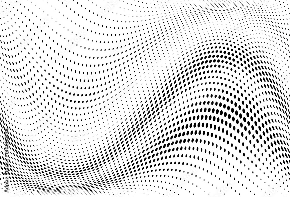 Abstract futuristic halftone pattern. Comic background. Dotted backdrop with circles, dots, point small scale. 