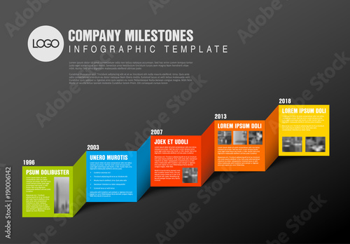 Color blocks timeline template