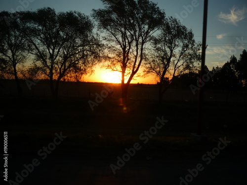 sunset in southern argentina