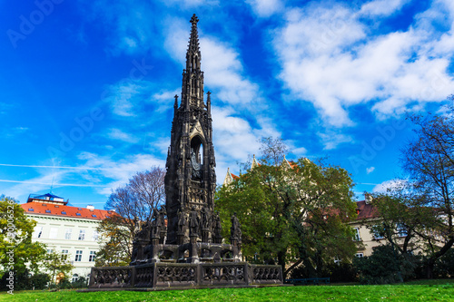 Kranner's Fountain. Monument of Francis I, Emperor of Austria in Prague, Czech Republic. photo