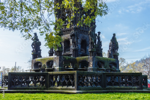 detail of Kranner's Fountain. Monument of Francis I, Emperor of Austria in Prague, Czech Republic. photo