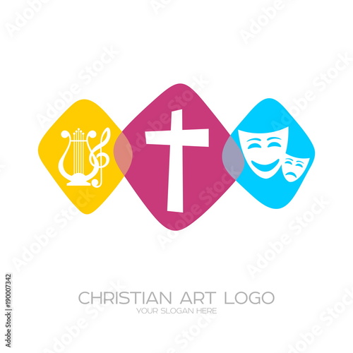 Logo of Christian creativity. Theater-musical performances and evangelization.