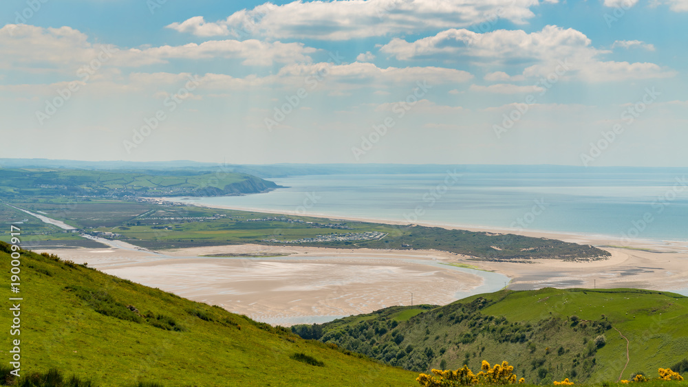 View from Panorama Walk, looking towards Aberdovey and the Afon Lefi, Gwynedd, Wales, UK View from Panorama Walk, looking towards Aberdovey and the Afon Lefi, Gwynedd, Wales, UK