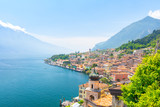 amazing view on Limone Sul Garda town on Lake Garda