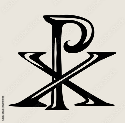 PX Icon and Sign of Jesus, art vector design