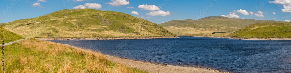 Welsh landscape at the Nant-y-Moch Reservoir, Ceredigion, Dyfed, Wales, UK