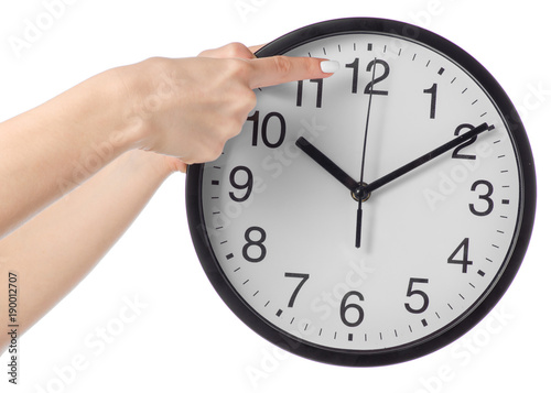 Wall clock in hand