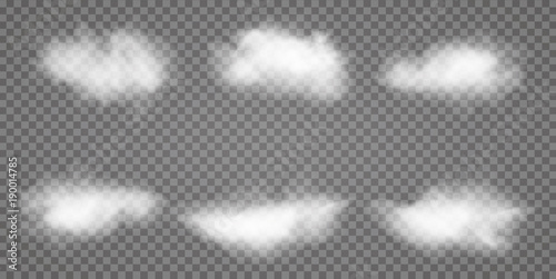 Set of vector condensation trails. Smoke