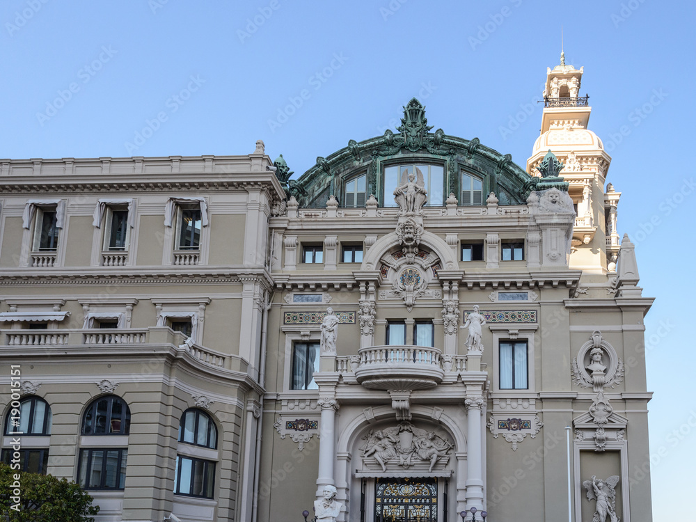 Fachada del edificio Museo Casino de Montecarlo, Mónaco