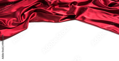 Red silk drapery