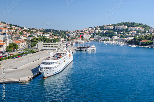 Seaport of Dubrovnik in Croatia