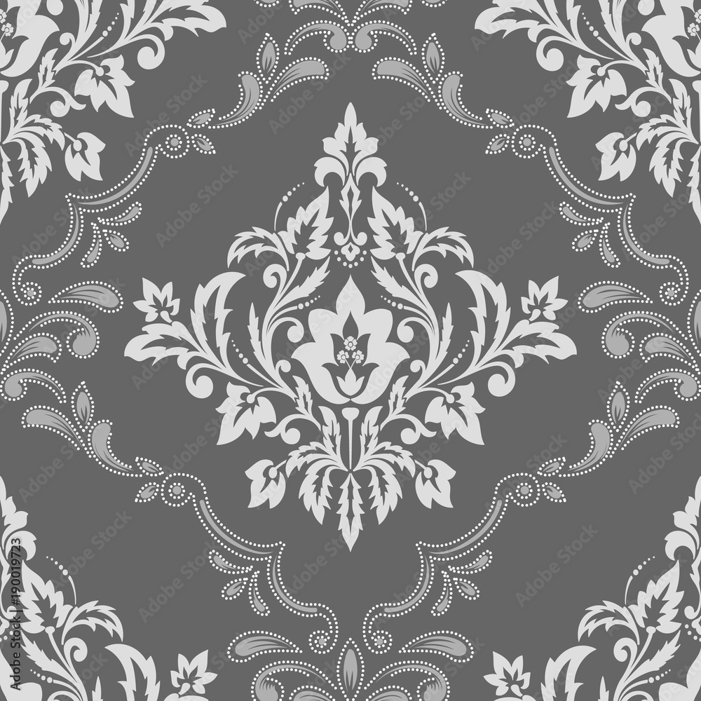 Vector damask seamless pattern element. Classical luxury old fashioned damask ornament, royal victorian seamless texture for wallpapers, textile, wrapping. Exquisite floral baroque template. Vector damask seamless pattern element. Classical luxury old fashioned damask ornament, royal victorian seamless texture for wallpapers, textile, wrapping. Exquisite floral baroque template.