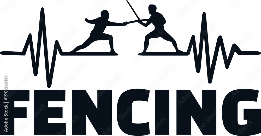 Fotografie Fencing heartbeat line