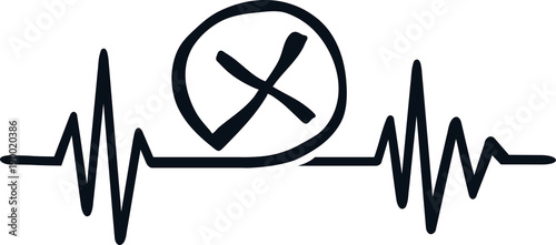 Geocaching heartbeat line