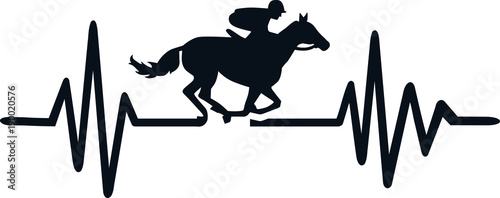 Horse race heartbeat line