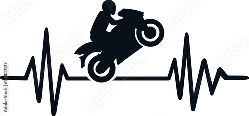 Motorbike heartbeat line