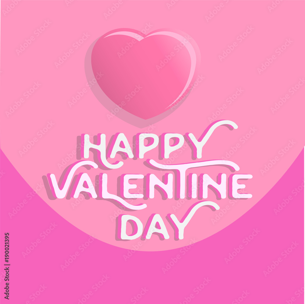 Happy valentine\'s day heart , greeting happy valentine day holiday , valentine day with color Pastels love