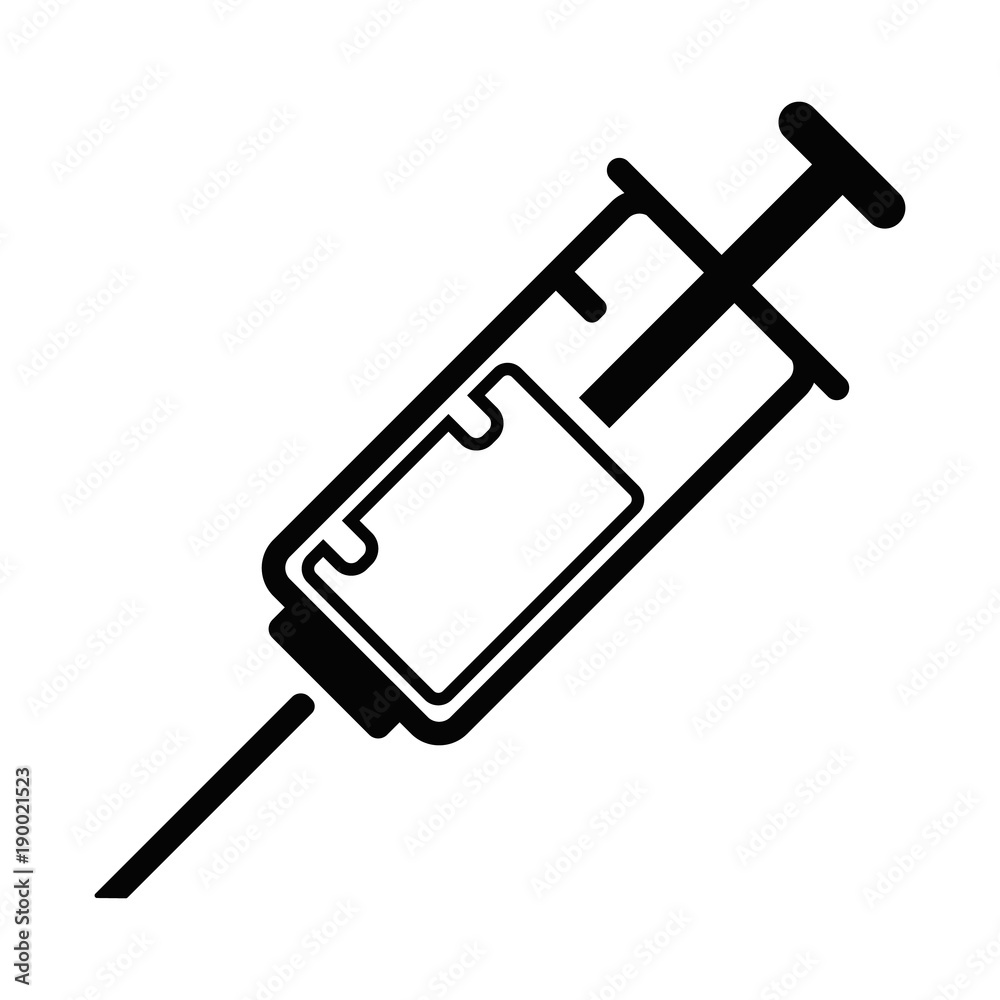 medical syringe simple line icon medical syringe simple line icon
