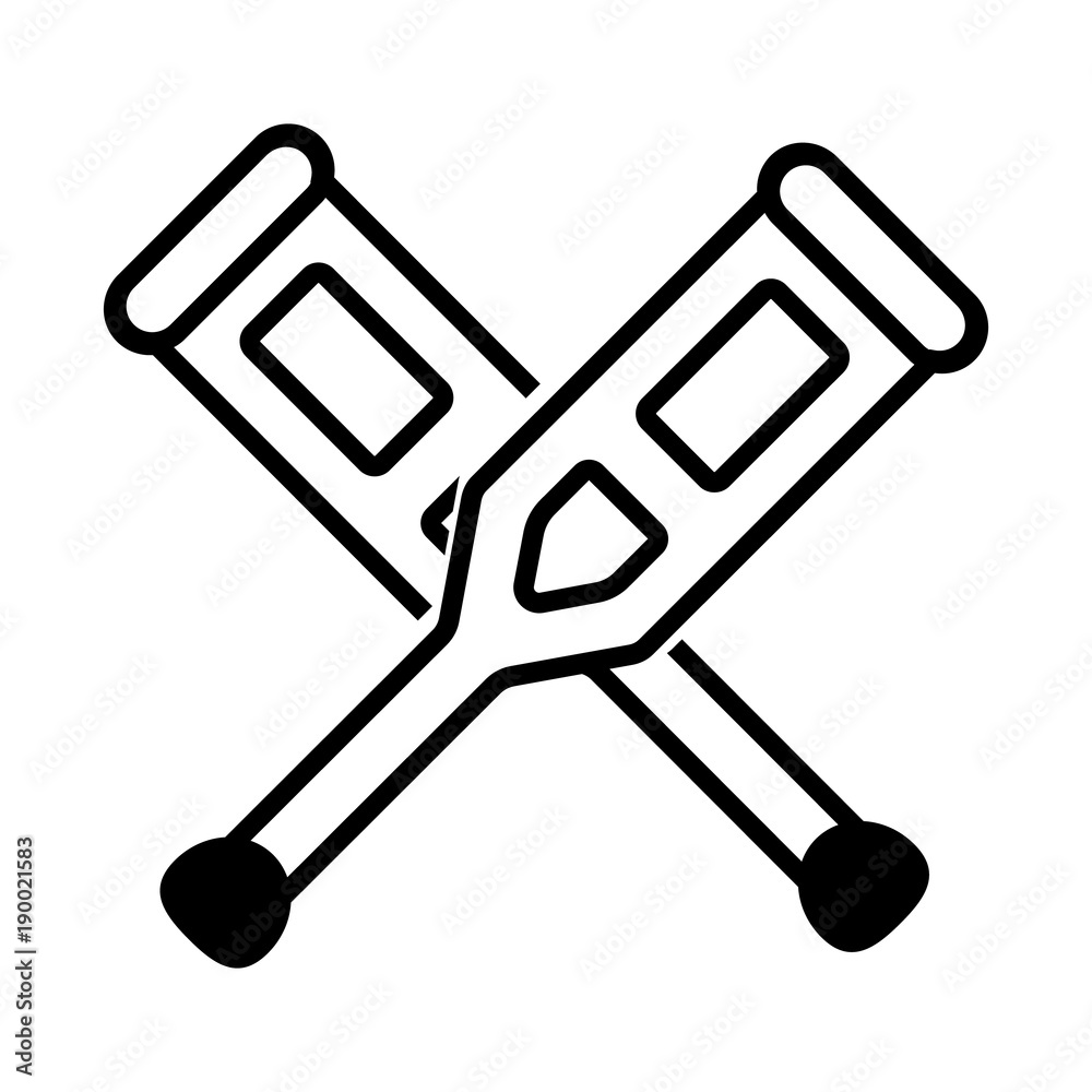 medical disabled simple line icon
