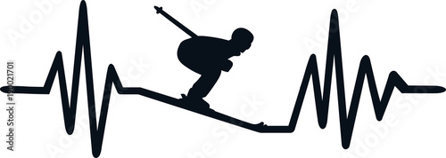 Ski heartbeat pulse