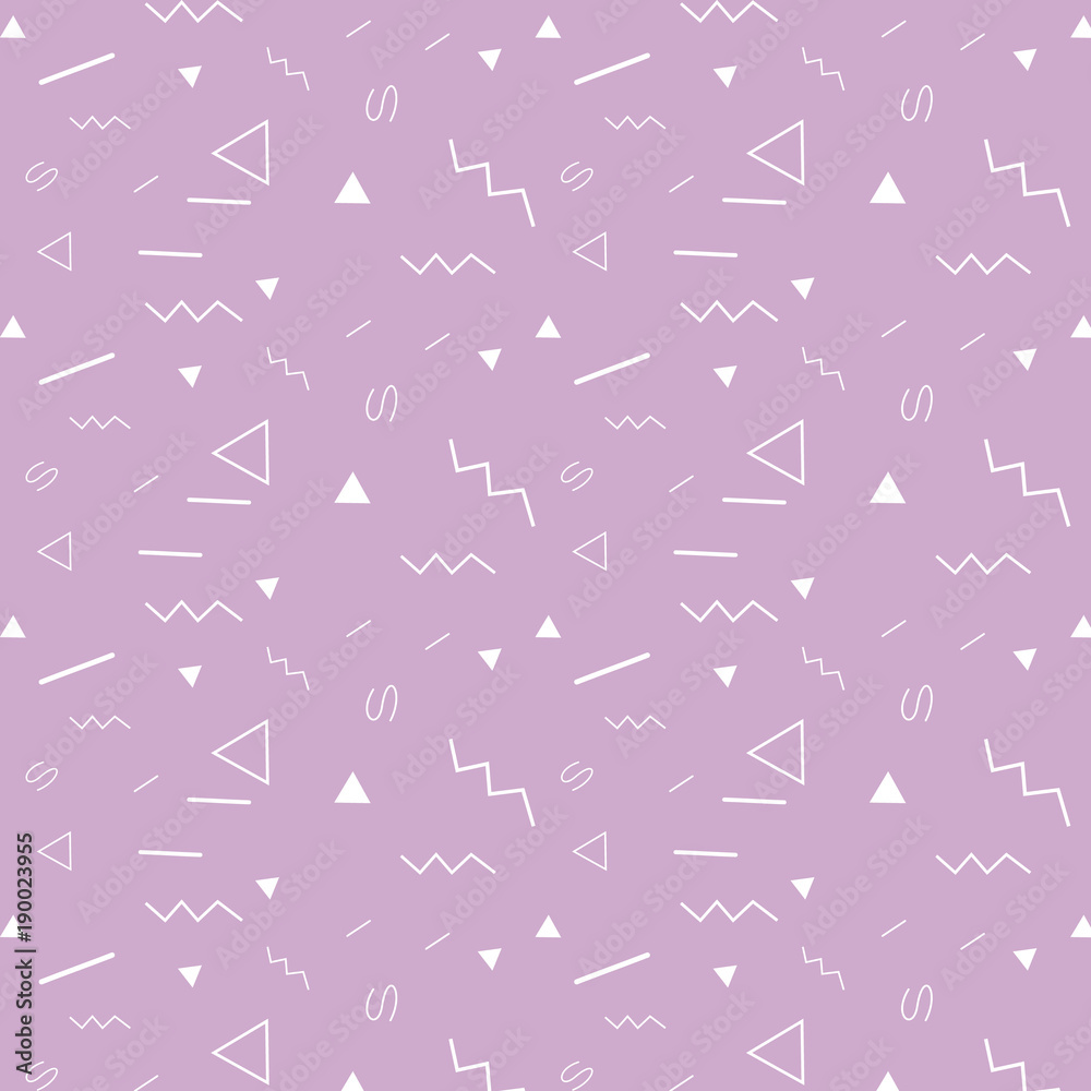 Vector pattern with white and pink. Form a triangle, a line. Hipster fashion Vector pattern with white and pink. Form a triangle, a line. Hipster fashion